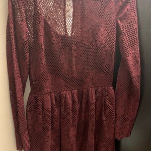 romantic red babydoll dress